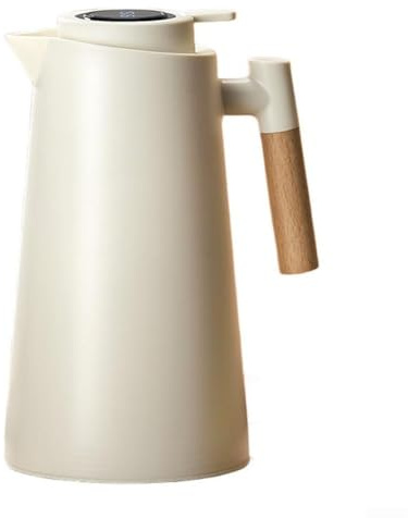 Caraffa isolata sottovuoto da 1 l, con rivestimento in vetro per uso alimentare, brocca termica a doppia parete per acqua calda o fredda per 24 ore, caffè e tè, coperchio a prova di perdite