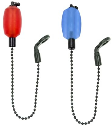KFSCIP Carp Fishing Bobbins Bite Alarm Indicators, 2-Piece European Style Multi-Colour Design, 28 cm Length 36.8 g Weight, Blue and Red Options for Enhanced Fishing Visibility and Bite Detection