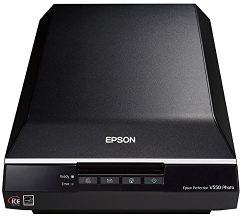 Epson Perfection V550 Photo, Scanner A4, Digital ICE per Pellicole, Lettore Negativi/Positivi, Scansione su Cloud, Risoluzione 6.400 dpi