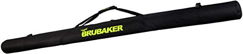 BRUBAKER XC Bolsa de esquí de Fondo para 1 par de esquís y 1 par de Bastones - Negro/Amarillo neón - 210 cm