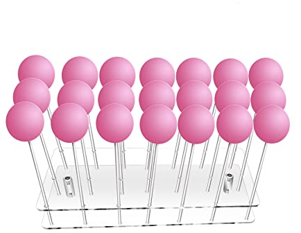 KETAWA 21 Hole Acrylic Cake Pop Stand Wedding Birthday Baby Shower Decor