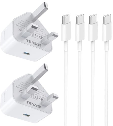 Samsung Charger,USB C Charger Cable Fast Charge and Plug 25W PPS for Galaxy S25/S24/S23/S22/S21/S20/A16/A15/A14/A23/A06/A25/A26/A34/A35/A36/A53/A54/A55/A56,2 Pack Type C Plug and lead Super Charging