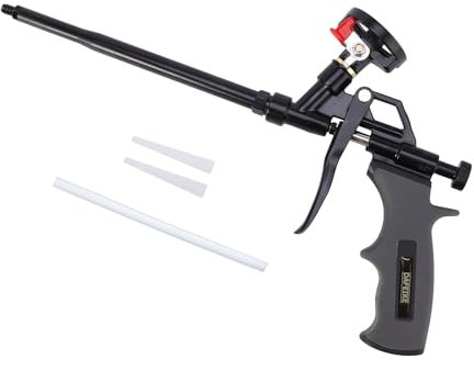 DAFEIKE Spray Foam Insulation Gun Foam Spray Gun Teflon Foam Dispensing Gun Expanding Pu Foam Gun for Insulating and Caulking pistola de foam, Gray