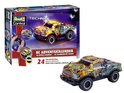 Revell Adventskalender RC Christmas Driver I Ferngesteuertes Auto I zum Basteln I RC Adventskalender für Jungen, Mädchen & Erwachsene ab 10 Jahren I