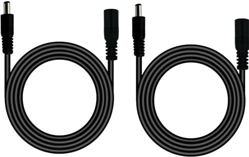 4.9FT DC 5.5 × 2.5 mm Male to Female 16AWG Power Extension Cord 2pcs