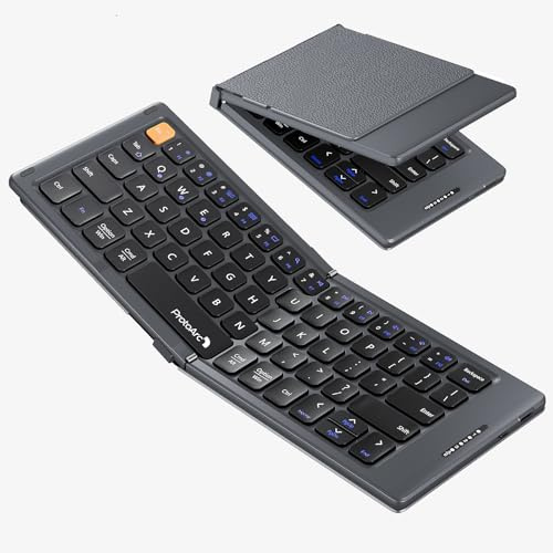 ProtoArc XK04 Foldable Compact Keyboard for Phone and Tablet, Gray