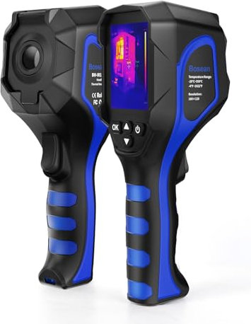 BOSEAN Caméra d'imagerie thermique avec résolution IR 160 x 120, 25 Hz, < 40 mk, mémoire 16 Go, 4 °C à 1022 °C pour l'entretien, HVAC (BH-IR160)