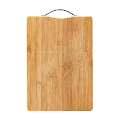 Bambus - Schneidebrett mit stabilem Griff, 38x28x1,7, Perfekt für die Küche - Ideal zum Schneiden von Brot, Fleisch, Obst, Gemüse