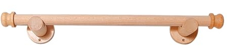 YPAPBHT Barra Romana Simple de Madera Maciza, Soporte de Cortina de Madera de Haya, Barra telescópica Simple y Doble, Tipo Enchufe(120CM)