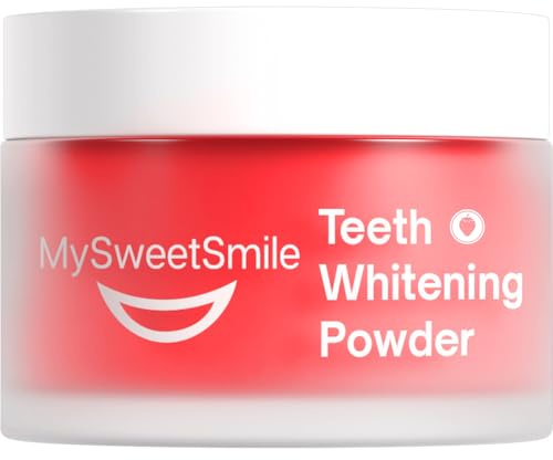MySweetSmile Teeth Whitening Powder – 6 Month Supply – Removes Years of Coffee, Tea, Smoking & Ageing Stains – Dentist-Approved & Enamel-Safe – IndyBest Award-Winning Whitener (Strawberry)