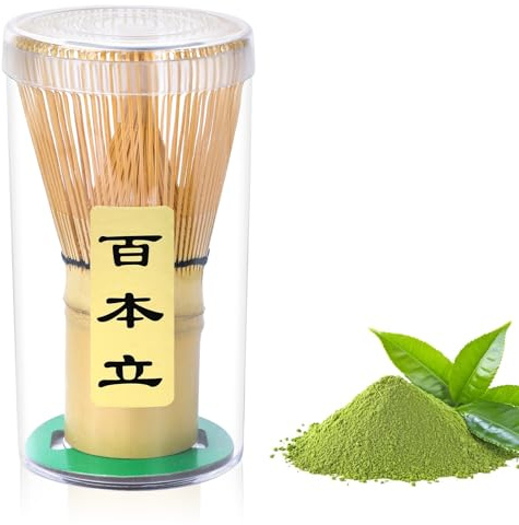 Alyvisun Bamboo Matcha Whisk with 76 Prongs, Handcrafted Chasen, Traditional Matcha Whisks for a Smooth and Frothy Matcha Experience