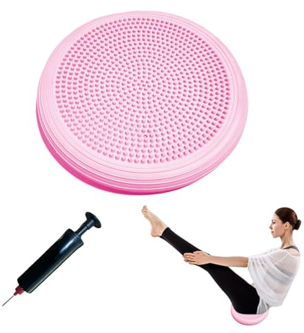 SEMINISMAR Cojín De Equilibrio Con Bomba,Almohada ortopédica de equilibrio,Rosa
