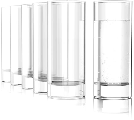 Stölzle Lausitz Wassergläser New York Bar 6er-Set 260 ml – Allroundgläser für Wasser, Saft & Cocktails – Elegante Trinkgläser aus bleifreiem Kristallglas – Spülmaschinen- & stoßfest, Made in Germany