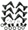Musiclily L3+R3 Set Meccaniche per Basso Elettrico 5/6 Corde, Nero