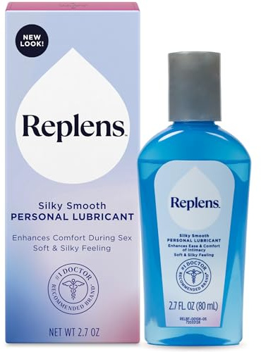 Replens Silky Smooth Personal Lubricant, Fragrance-Free Silicone Lubricant for Women, Men & Couples, Intimate Wellness, Long-Lasting Glide, 2.7 oz