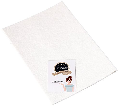 Adsamm® / plaquette autocollante en feutre pour le découpage / blanc / 200x300 mm / rectangulaire / 3,5 mm d' épaisseur / patins feutre auto-adhésifs