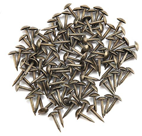 Clous Tapissier Clou Ameublement Vintage Décoratif pour Fauteuil Canapé Objets en Bois Quincaillerie Accessoires pour Meubles (6 * 12mm) 100Pcs