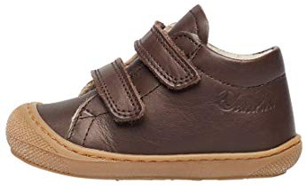 Naturino Chaussures Premiers Pas en Cuir doublés en Laine, Marron foncé 22