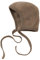 Engel Natur Baby Häubchen, Fleece, 100% Wolle, 4 Farben (50/56, Walnuss Melange)