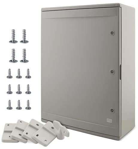 BOXEXPERT® Verteilerkasten außen wasserdicht [ABS Kunststoff IP65 Gehäuse] grau (Serie Fleet) 800x600x260mm | Schaltschrank außen | Wandschrank | Industriegehäuse | Leergehäuse