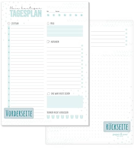 Tagesplaner Block A5 Daily Planner mit To-do-Liste Mint