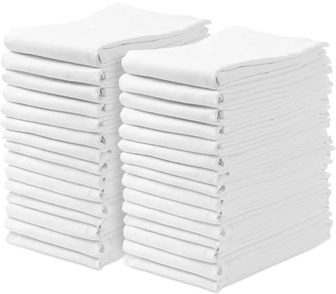 Flour Sack Towels Pack of 30-28x28 Inches - 100% Cotton, Highly Absorbent Dish Towels for Drying Dishes, Durable Tea Towels for Kitchen, Multipurpose Kitchen Towels