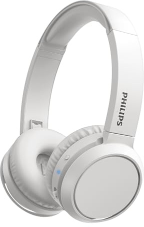Philips H4205 On-Ear Wireless Headphones with 32mm Drivers & BASS Boost on-Demand, White