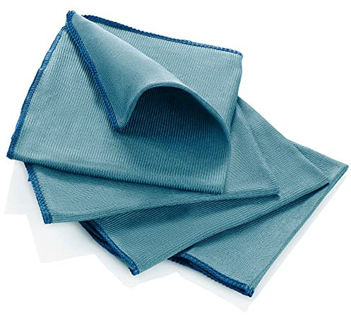 com-four® 4X Paño de Microfibra - Paño de Limpieza de Microfibra - Paño de Limpieza para Cristales, Cocina, baño, Coche - Paño Multiuso Reutilizable (Azul)