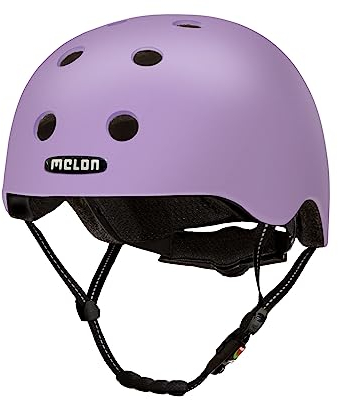 Melon Fahrradhelm »Venice« für Damen, Herren und Kinder | Leichter & sicherer urbaner Cityhelm mit Magnetverschluss, individuell anpassbar in lila, Pastell | Größe XXS-S (46-52 cm)