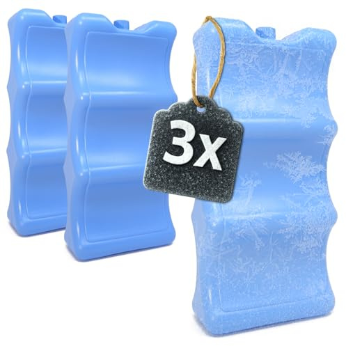 com-four® 3X Kühlelement für Dosen und kleine Flaschen - Dosen EIS-Akku - EIS-Packs für Kühlbox und Kühltasche - Kühlakkus für Haushalt und Freizeit - Blauer Kühl-Pack (3X Dosen-Kühlakku)