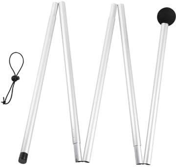predolo Postes de Tienda de Campaña, Varillas para Toldo para Exteriores, Soporte Telescópico, Aleación de Aluminio, Soporte para Toldo de Camping, Varillas P, Punta Plana de 2M