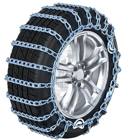 JXYQZD Schneeketten für PKW-Pickup-LKWs, SUV, 2 Stück, Universal-Reifenketten, Schneekette für Autoreifen, Schnee, Hang, Schlammiger, Eisiger Boden, Sand (Size : 185)