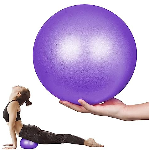 Tohrugue Pilates Ballon de Gymnastique,Pilates Ball,Yoga Ball Pilates Ballon de Gymnastique Anti-éclatement Fitness Balles pour 25cm (-Violet)