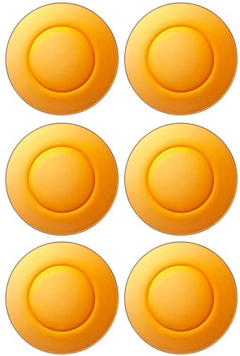 AC - Pack de 6 Platos Hondos - Modelo LYS Ámbar - Ø 19 cm - Vidrio - Apto para lavavajillas y microondas - Ideal para el hogar, Cocina y hostelería