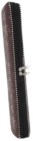 HEMOTON Flute Case Versatile Design Large Capacity Portable Flute Pouch D Tune Pu Leather Cloth Material Suitable for Orchestras Personal Practice Random Color