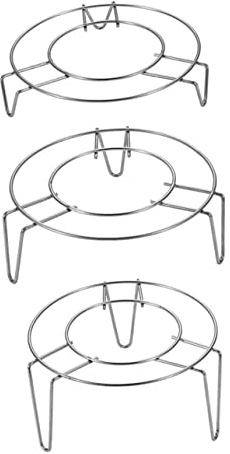 KICHOUSE 3pcs Thickened Three-legged Steaming Rack Oven Tray Rack Pan Pads Heat Insulation for Home Cooking