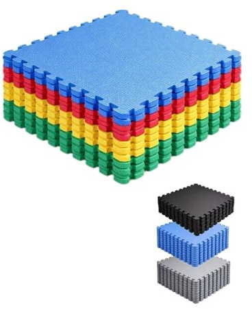 JARDIN202 - Esterilla Fitness Puzzle Suelos para Gimnasio | Set Protección de Goma Espuma, Tatami, Alfombra Expandible 60x60cm (10mm)