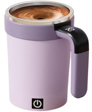 Tasse À Café Électrique À Mélange Automatique Avec Brassage Magnétique, 380ml Tasse À Café Auto-mélangeuse Avec Mesure De Température Intelligente Pour Bureau, Cuisine, Voyage, Maison, Rechargeable