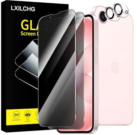 LXILCHG 2 + 2 delar, integritetsskydd för iPhone 17E, kameralinsskydd, 9H hårdhet, anti-fingeravtryck, bubbelfri, full täckning