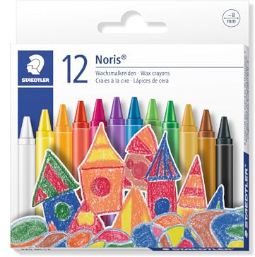 STAEDTLER 220 NC12 Wachsmalkreide Noris Club, 12 Stück im Etui