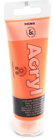 PRIMO Hobby & Professional - Peinture Acrylique Fine Professionnelle +14 Ans, 75 ml avec Couleurs Acryliques Couvrantes, Palette Peinture Permanente Plusieurs Supports pour Découpage Loisirs Créatifs