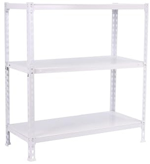 Simon Rack Estanteria Almacenaje, 150x80x40 cm, (Al x An x LR), Estanteria Metalica, 4 Alturas, 70 kg de Punto Flexión, Acero Galvanizado, Gris - Ecoclick
