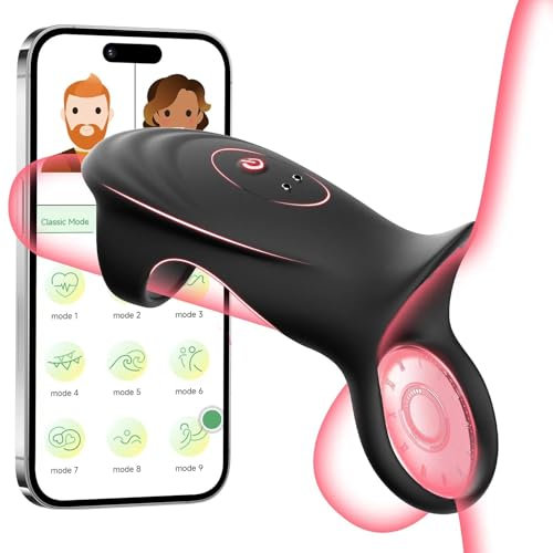 ZWFUN Sexspielzeug für Paare Penisring Vibrator mit APP Steuerung 10 Vibrationsmodi Doppel Cockring Paarvibrator für Langwährende Erektion Penis Ring Sex Spielzeug für die Männer Extrem Sex Toys