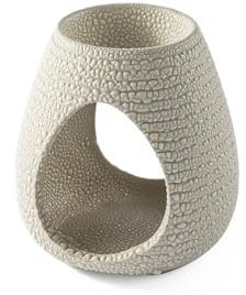 Myga Ceramic Oil Burner - Beehive Wax Warmer for Essential Fragrance Oils and Wax Melts - Tealight Candle Holder for Aromatherapy, Relaxation & Meditation - Mindfulness Gift for Women & Men - Beige