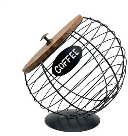 Porta cialde da caffè, contenitore per cialde di caffè, cestini in ferro con coperchio, ciotola per frutta, scaffale per organizzare , supporti per controsoffitti