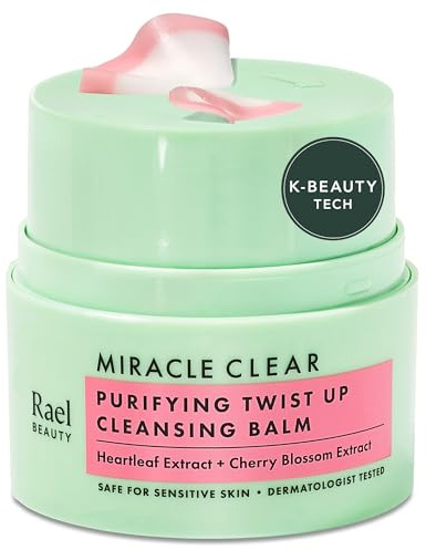 Rael Miracle Clear Facial Cleanser – Makeup Remover, Face Wash for Women, Korean Skin Care (Cleansing Balm, 1.69 fl. oz)