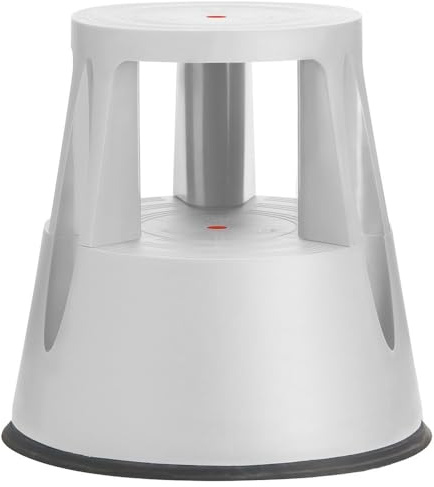 IVOL Robust stegpall – elefantfot – plast – 41 cm hög – 150 kg lastkapacitet (ljusgrå)