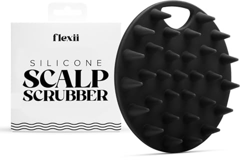 flexii® Silicone Scalp Massager - Premium Scalp Scrubber, Exfoliating Scalp Brush, Head Massager, Ergonomic Handle, Reduce Dandruff & Promote Hair Growth for Men & Women