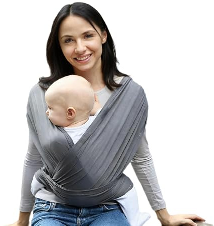 DAVBNM Baby Sling Wrap Newborn, Baby Wrap Carriers, Multi-Purpose Stretchy Newborn Sling Carrier, Hands Free bBaby Carrier Wraps, Lightweight & Breathable Babies Carriers for Newborns (Solid Color)