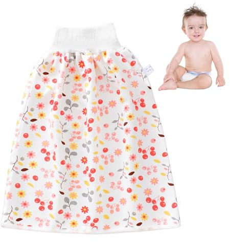 Vattentät blöjkjol, unisex vattentäta blöjshorts – tvättbar babytygblöja mot sängvätning för spädbarn och flickor på natten